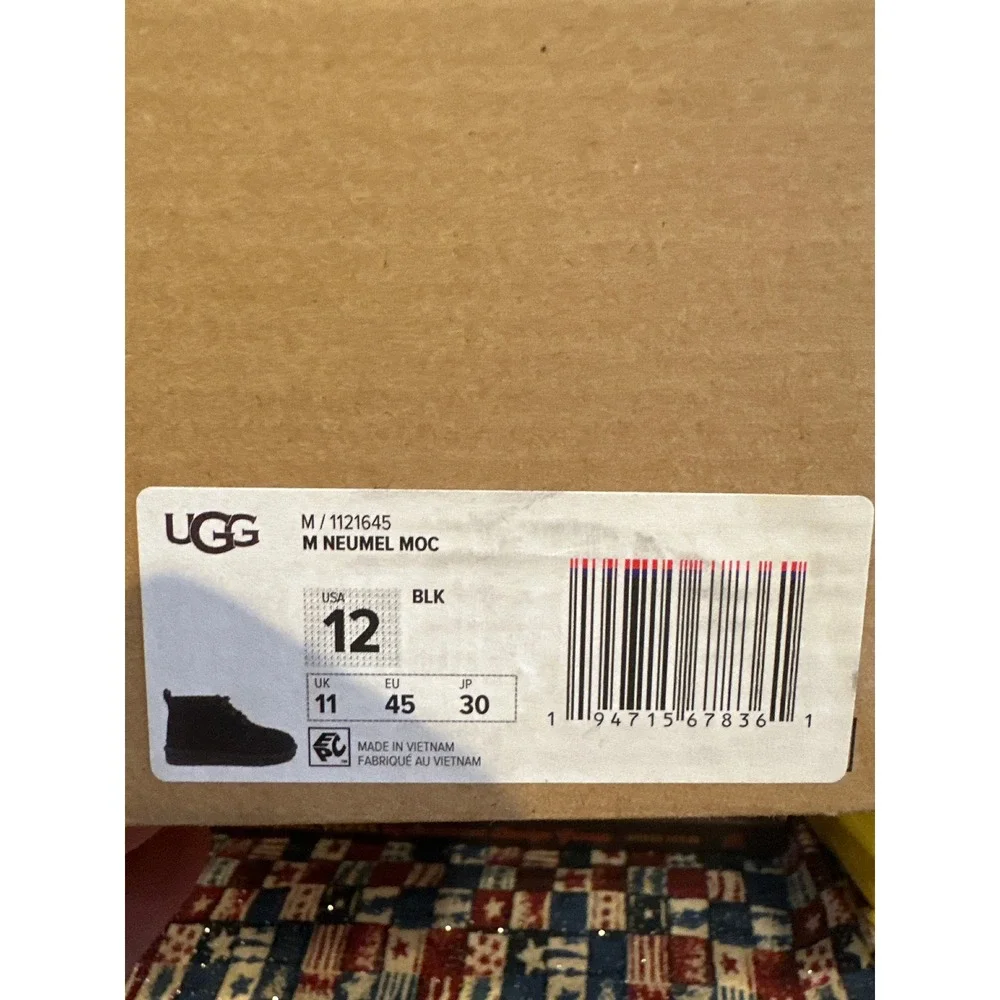UGG Men Neumel Moc Black Suede Chukka Boots 1121645 Size 12